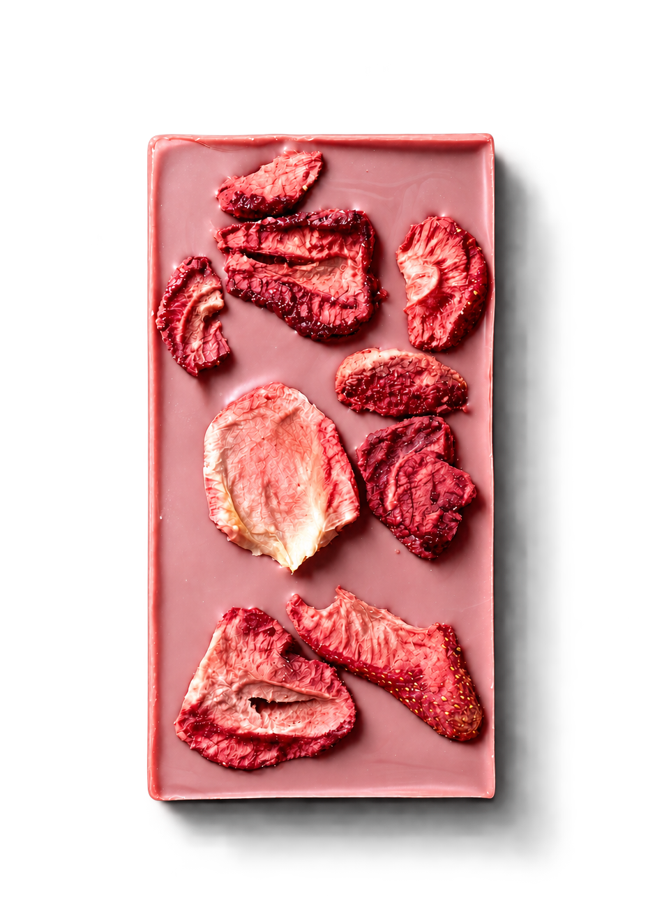 Flamand rose - Tablette chocolat blanc à la fraise